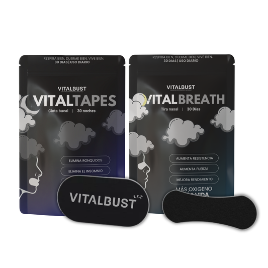 VitalTapes + VitalBreath | 30 Unidades | Cintas bucales y Tiras nasales